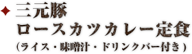 ロースカツカレー定食